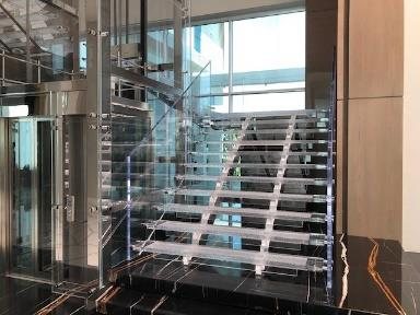 Acrylic and Stainless Steel Staircase