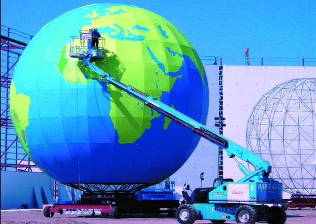 Acrylic and Steel Spaceframe Globes