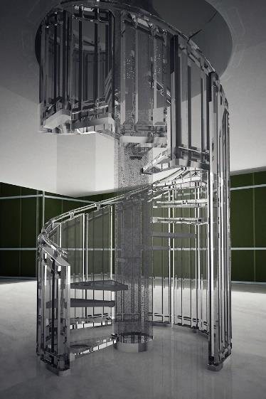 Acrylic and Stainless Steel Staircase